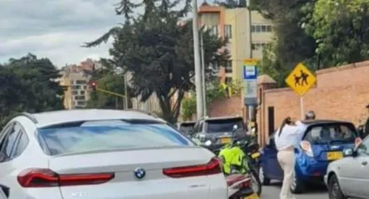 Apareció la conductora de BMW que atropelló a un niño en Bogotá y dio versión distinta a la del padre de familia. Dice que su vida está en riesgo. 