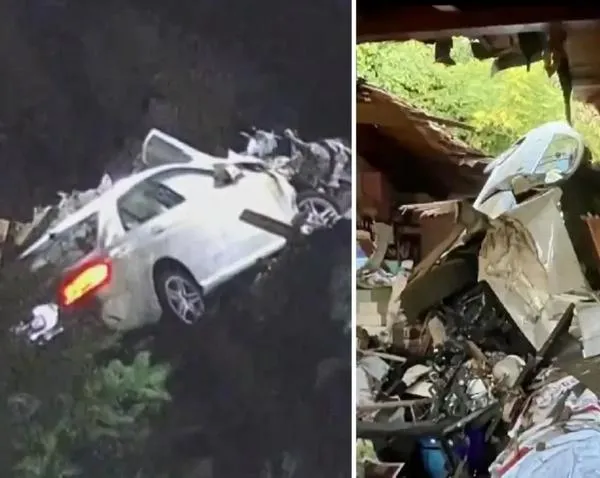 Mujer se estrelló y terminó sobre techo de una casa en Estados Unidos: cómo fue