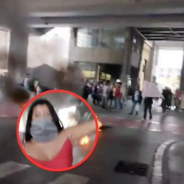 Encapuchados con machete causan disturbios en el centro de Medellín durante la jornada de protestas