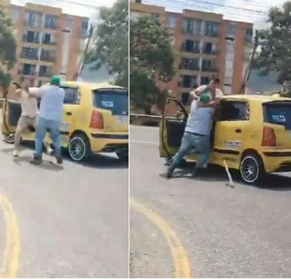Taxista se agarró con conductor de camioneta que supuestamente lo cerró: video y detalles