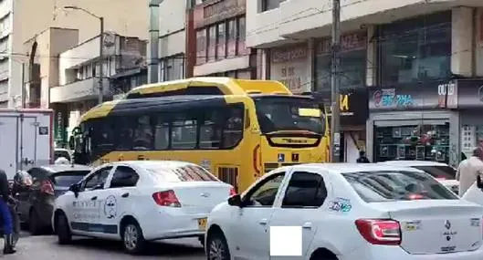 Bloqueos hoy en Bogotá y trancones en centro de la ciudad por taponamiento