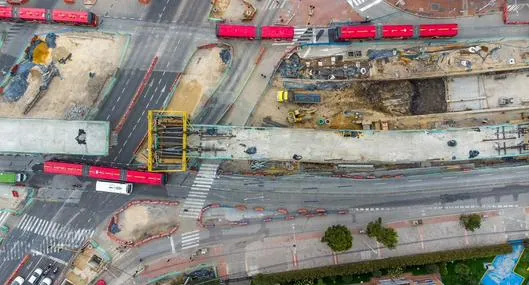 Obra en la calle 100 con avenida Suba, en 