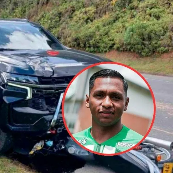 Así quedó la camioneta de Alfredo Morelos luego del accidente que tuvo. El DT de Atlético Nacional se refirió al tema
