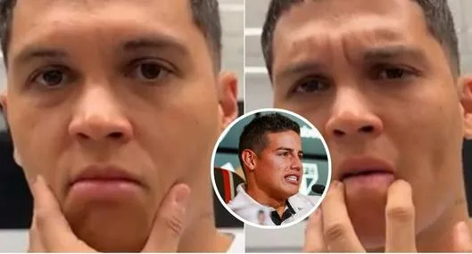 Foto de Juan Fernando Quintero y James Rodríguez, en nota de que Juan Fernando Quintero paró a periodista por pulla de James Rodríguez en Brasil