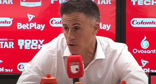 Pablo Peirano, técnico de Santa Fe, habló de la derrota contra Millonarios y dijo que jugaron bien.