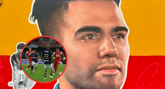 Vandalizan mural de Falcao, en Bogotá: hinchas de Santa Fe lo dañaron en clásico