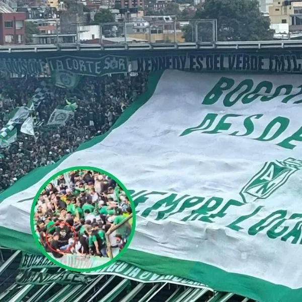 Hincha de Nacional cayó de tribuna en El Campín en partido contra Fortaleza hoy