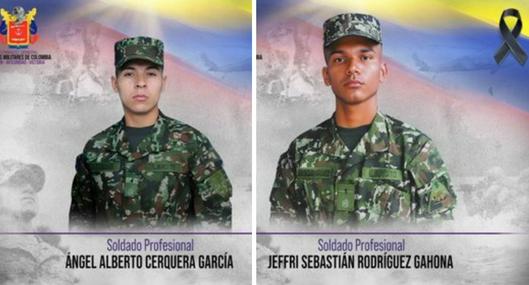 Ataques del Eln acabó con la vida dos militares en Bolívar y Norte de Santander