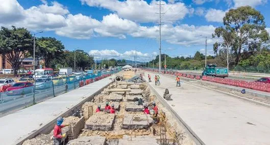 Obras de la avenida 68 en Bogotá