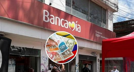 Foto de Bancamía y de dinero colombiano, en nota de que el banco avisó cómo ayuda para pagos en créditos, depósitos y retiro en Colombia.