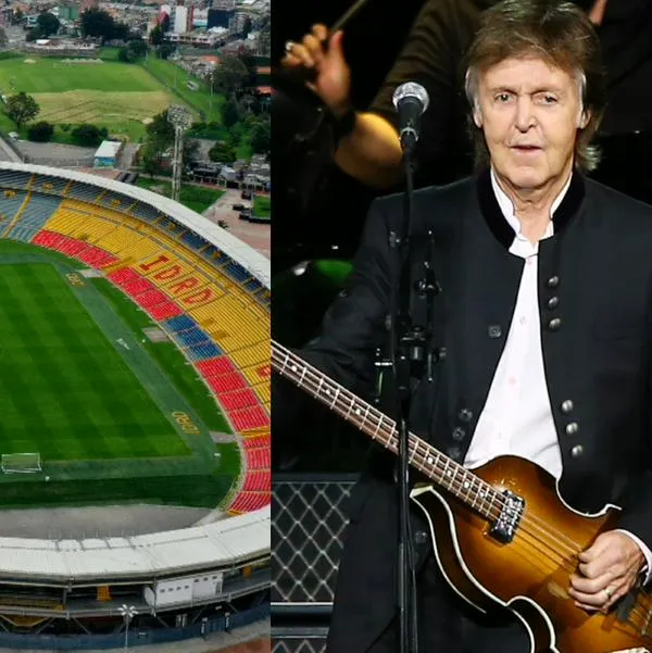 Collage de fotografías del estadio El Campín y Paul McCartney en concierto