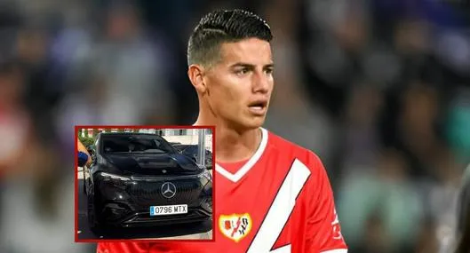 James Rodríguez y su carro en España.