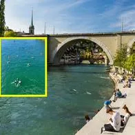 Río Aare, en Suiza, a propósito de cómo regresan las personas de sus trabajos: video es viral