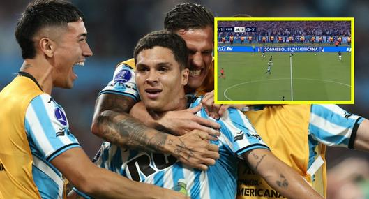 Juan Fernando Quintero, a propósito del curioso detalle que hubo en su gol con Racing en Copa Sudamericana: video