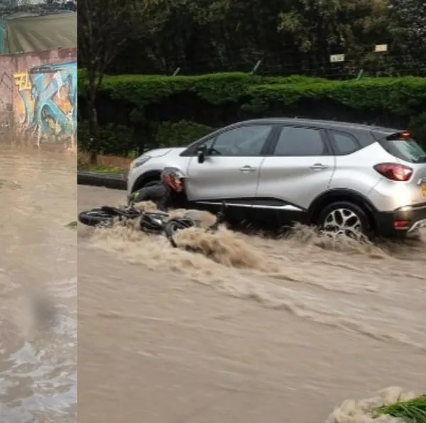Caos en Bogotá por fuertes lluvias.