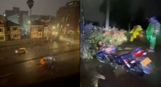 Aguacero en Bogotá inundó Autopista Norte y causó tormenta eléctrica; hay videos