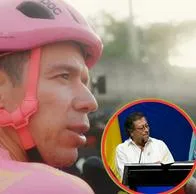 Rigoberto Urán pedaleó a Gustavo Petro por criticar abucheos de participantes en el Giro de Rigo. Muchos gritaron el "fuera, Petro". 