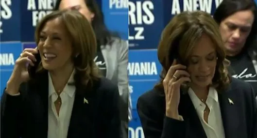 Extraña llamada de Kamala Harris con votante, en elecciones de Estados Unidos