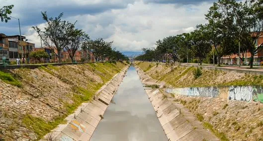 Imagen de un caño en la localidad de Bosa, en Bogotá.