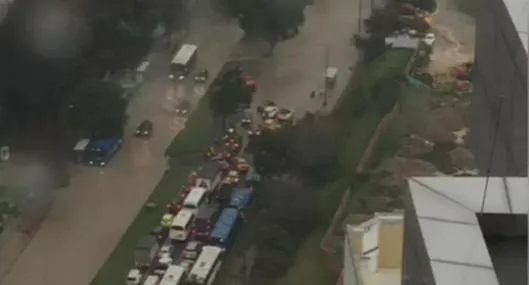 Norte de Bogotá, inundado por fuertes lluvias