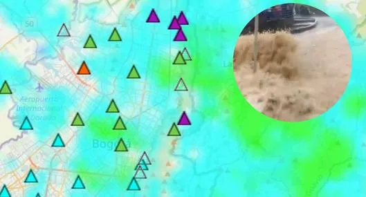 Emergencia por lluvias en Bogotá.