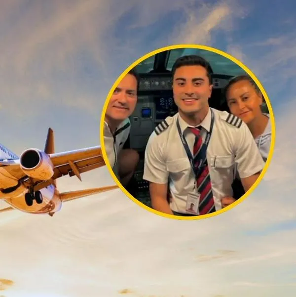 Imagen de referencia vuelo comercial y captura de pantalla de piloto Diego Merino de JetSmart.