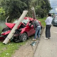 Imagen de accidente en la Autopista Norte de Bogotá.