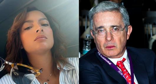 Imagen de hija de Gustavo Petro, Andrea Petro y expresidente de Colombia Álvaro Uribe.