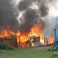 Voraz incendio en La Palma, Cundinamarca, consumió ocho humildes viviendas 