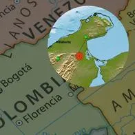 Sismo en el norte de Colombia. 