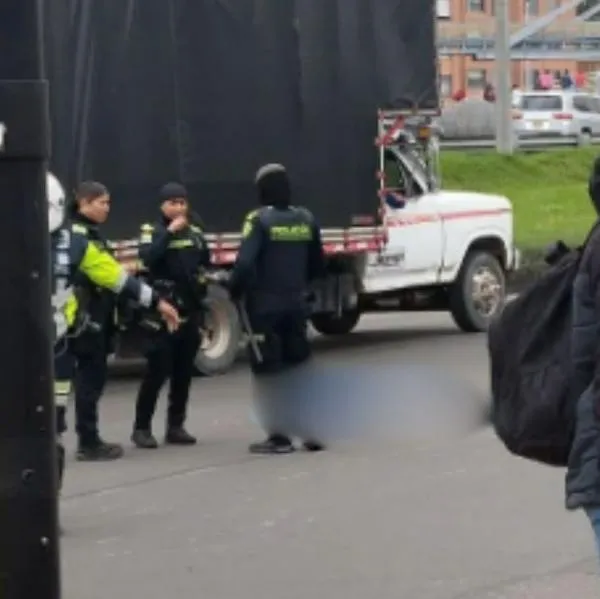 Adulto mayor murió hoy en la Autopista Norte (Bogotá) arrollado por un camión