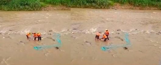 Casi que no recuperan un cuerpo en el río, a la altura de Santa Cruz