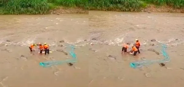Casi que no recuperan un cuerpo en el río, a la altura de Santa Cruz
