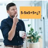 ¿Cuál es la respuesta a 5-5×5+5? Reto viral que pocos saben resolver 