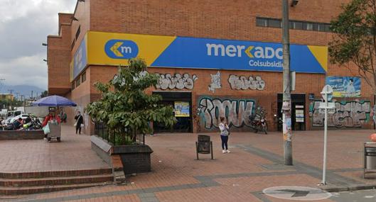 Cierre de supermercado Colsubsidio en Colombia.