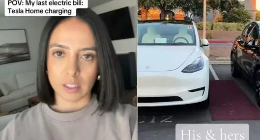 Mujer viral por cargar sus dos carros Tesla en casa y aumento de factura