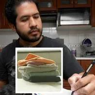 Foto de hombre y toallas ordenadas, en nota de qué significa necesitar todo en orden antes de hacer otra cosa, según psicología