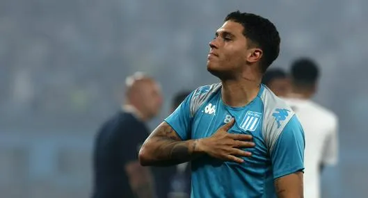 Juan Fernando Quintero, de Racing, que jugará la final de la Copa Sudamericana