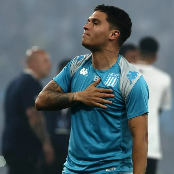 Juan Fernando Quintero, de Racing, que jugará la final de la Copa Sudamericana