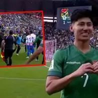 [Video] Mientras futbolista celebraba gol de Bolivia se armó dura pelea con paraguayos
