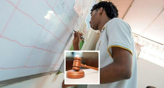 Foto de estudiante y ley, en nota de qué tan posible es pasar año escolar por decreto en Colombia