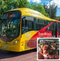 Fotos de Transmilenio, en nota de dónde es más seguro sujetarse en Transmilenio entre el tubo de arriba o la silla