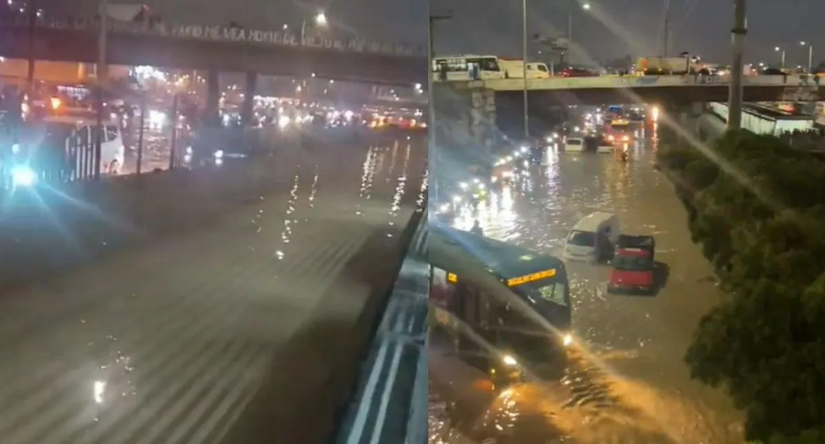 Lluvias en Soacha: aguacero este viernes 22 de noviembre causa inundación que afecta las estaciones de Transmilenio de Terreros y San Mateo.