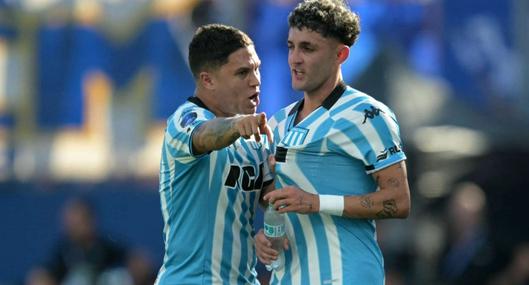 Foto de Juanfer Quintero, en nota de qué pasó con Juan Fernando Quintero con Racing detrás de cámaras al ser campeón