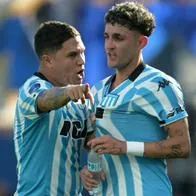 Foto de Juanfer Quintero, en nota de qué pasó con Juan Fernando Quintero con Racing detrás de cámaras al ser campeón