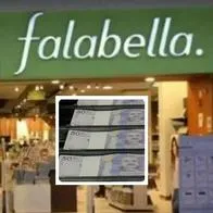 Fotos de Falabella y dinero colombiano, en nota de cuánto gana un empleado de Falabella en Bogotá en 2024 