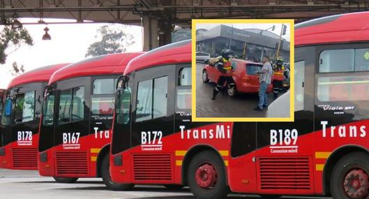 Funcionario de Transmilenio intentó golpear a un conductor durante discusión