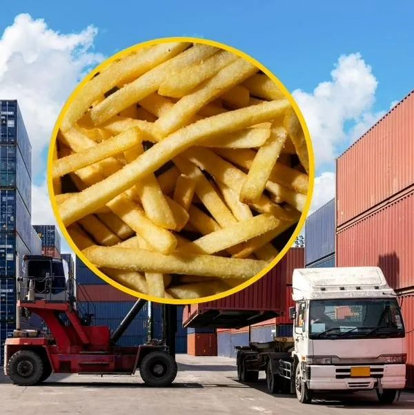 Imagen de referencias de exportaciones y papas fritas.