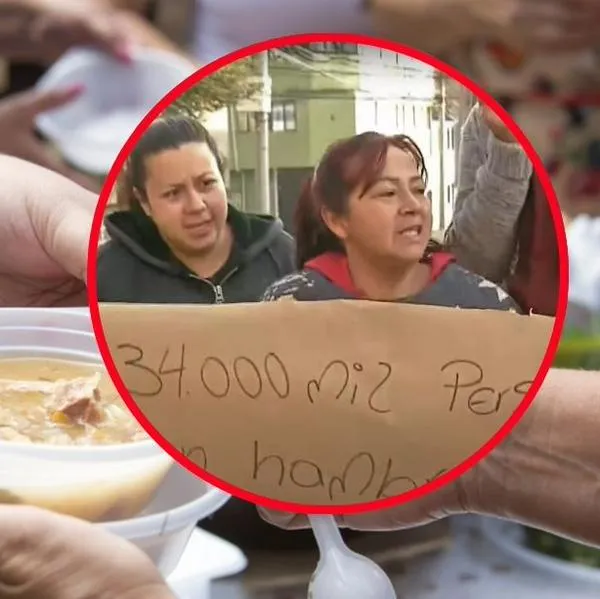 Imagen de referencia de comedor comunitario y protesta en Ciudad Bolívar.