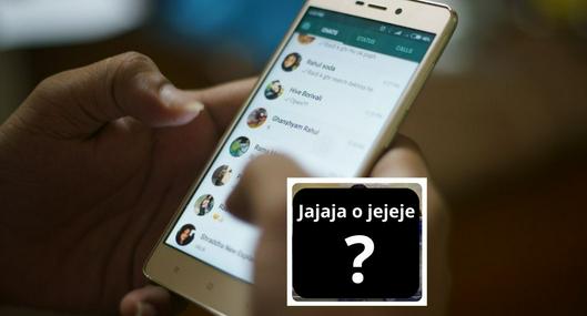 Foto de WhatsApp y pregunta, en nota de cómo se debe reír en chat entre jajaja, jejeje y más, según RAE 